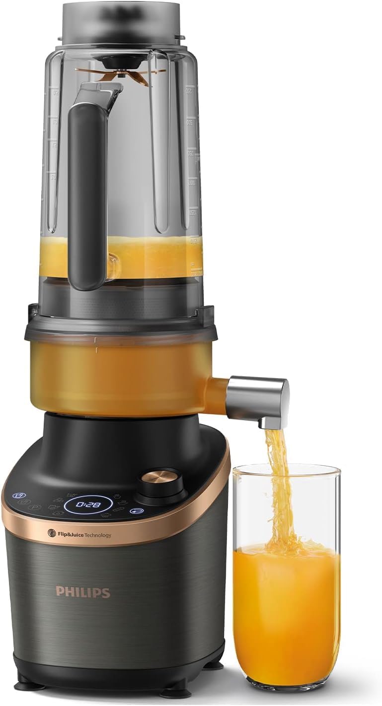 FlipJuice Frullatore ad alta velocità Serie 7000 con modulo spremiagrumi, tecnologia FlipJuice ProBlend Ultra, app HomeID, Programmi preimpostati, funzione di pulizia rapida (HR3770/10)