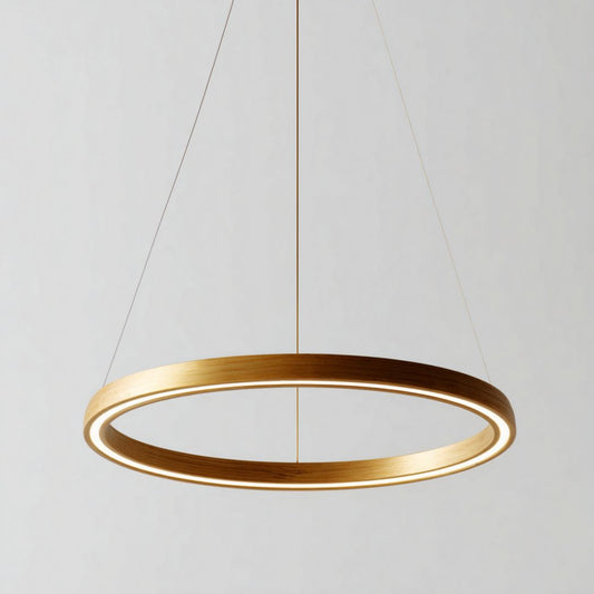 Lampadario sospeso in metallo nero con striscia LED 50 x 20 x 10cm